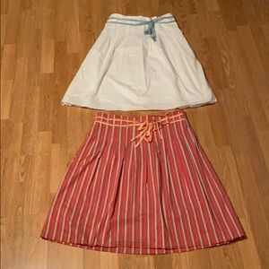 Old Navy Pleated Nautical A-Line Skirt Bundle
